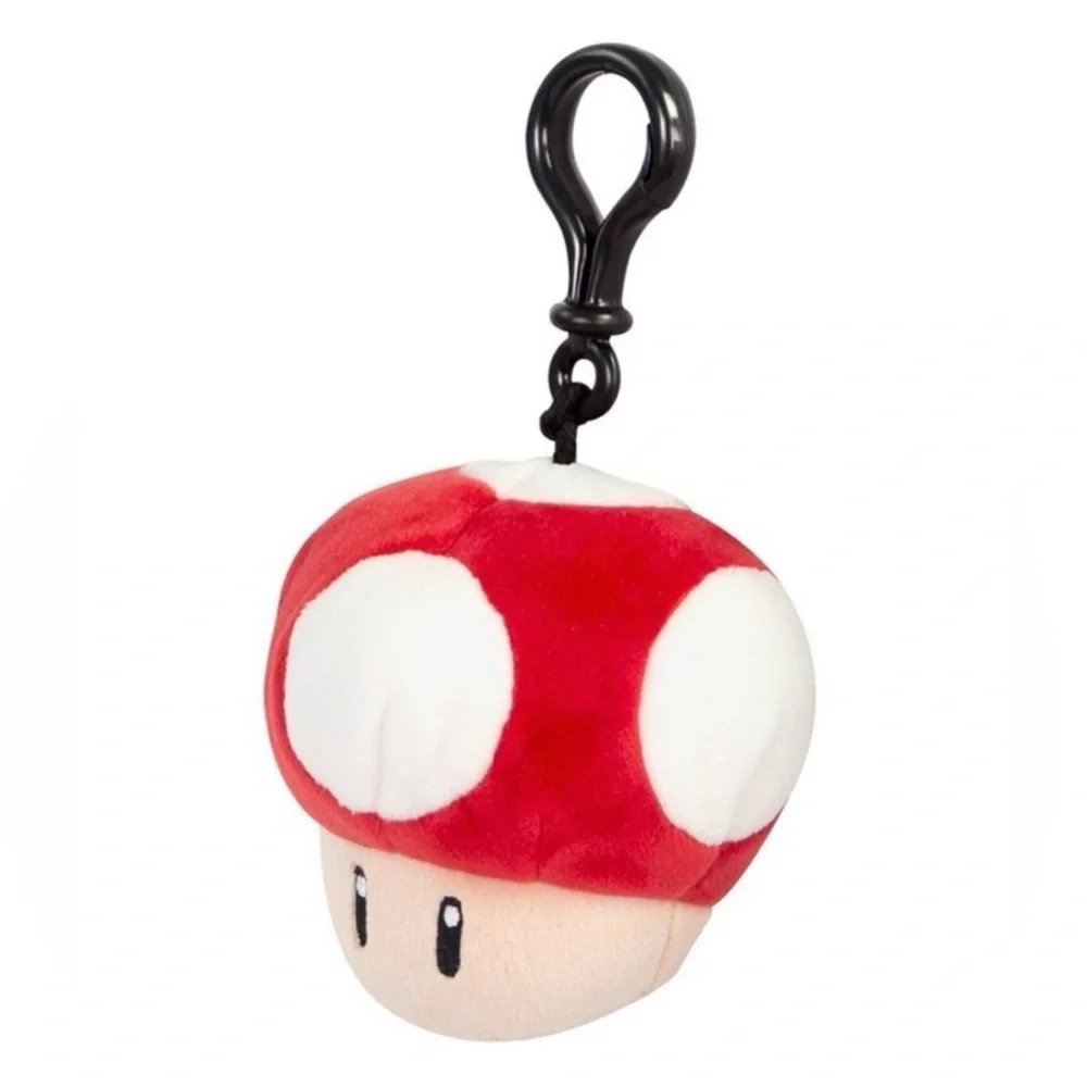 Target Club Mocchi Mocchi Super Mario Mushroom Plush Super Soft Squishy Clip On